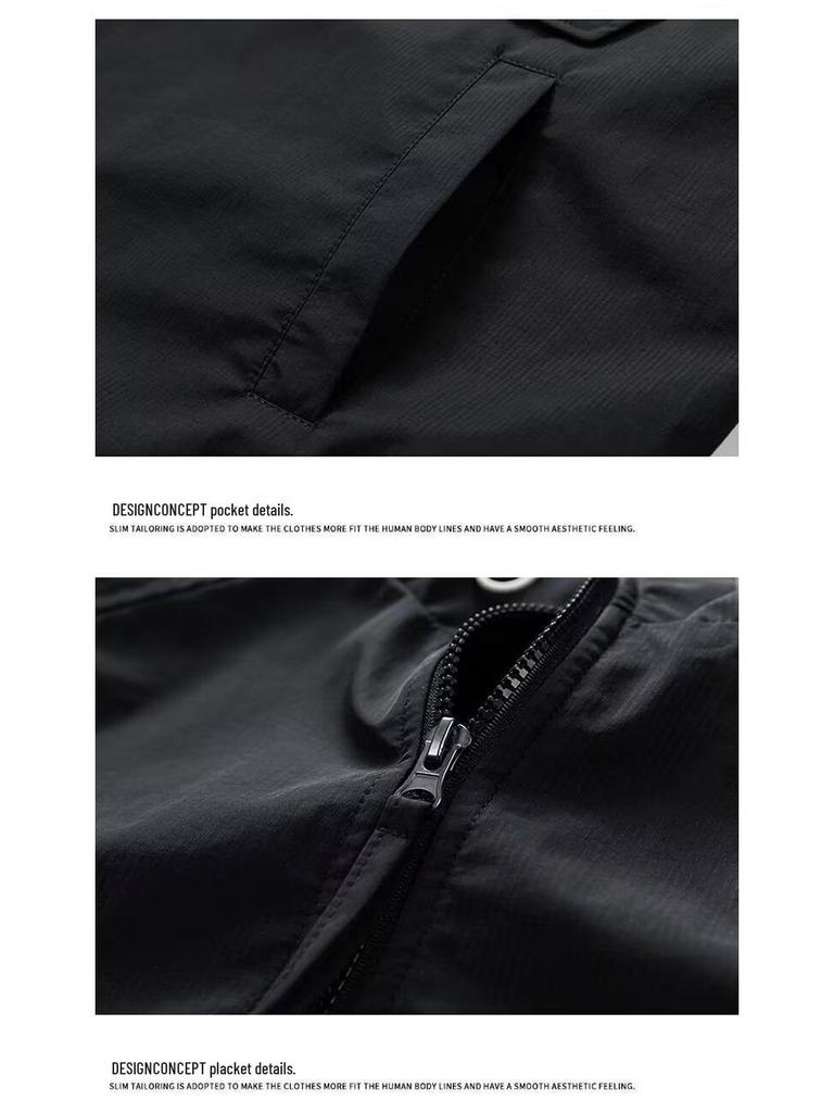 Unisex Multi-Pocket Hooded Jacket: Spring & Fall Mountain Style, Functional Outdoor Mountaineering, Trendy American Brand.