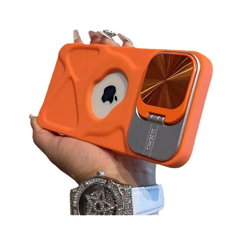 Suporte de Lente Oculta de Silicone Adequado para Capa de Celular IPhone 16 Totalmente Inclusiva com Marca Magnética de Vazamento Capa Protetora Apple 15