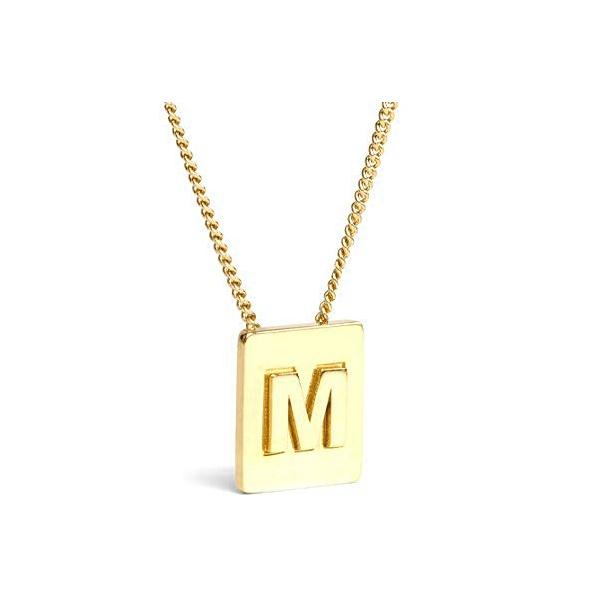 Celine Alphabet Series Letter M Brass Necklace Unisex necklace Gold 46N0M6BRA-35OR
