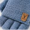 Windproof Half Finger Mittens Warm Writing Mittens Fashion Winter Knitted Gloves  for Men