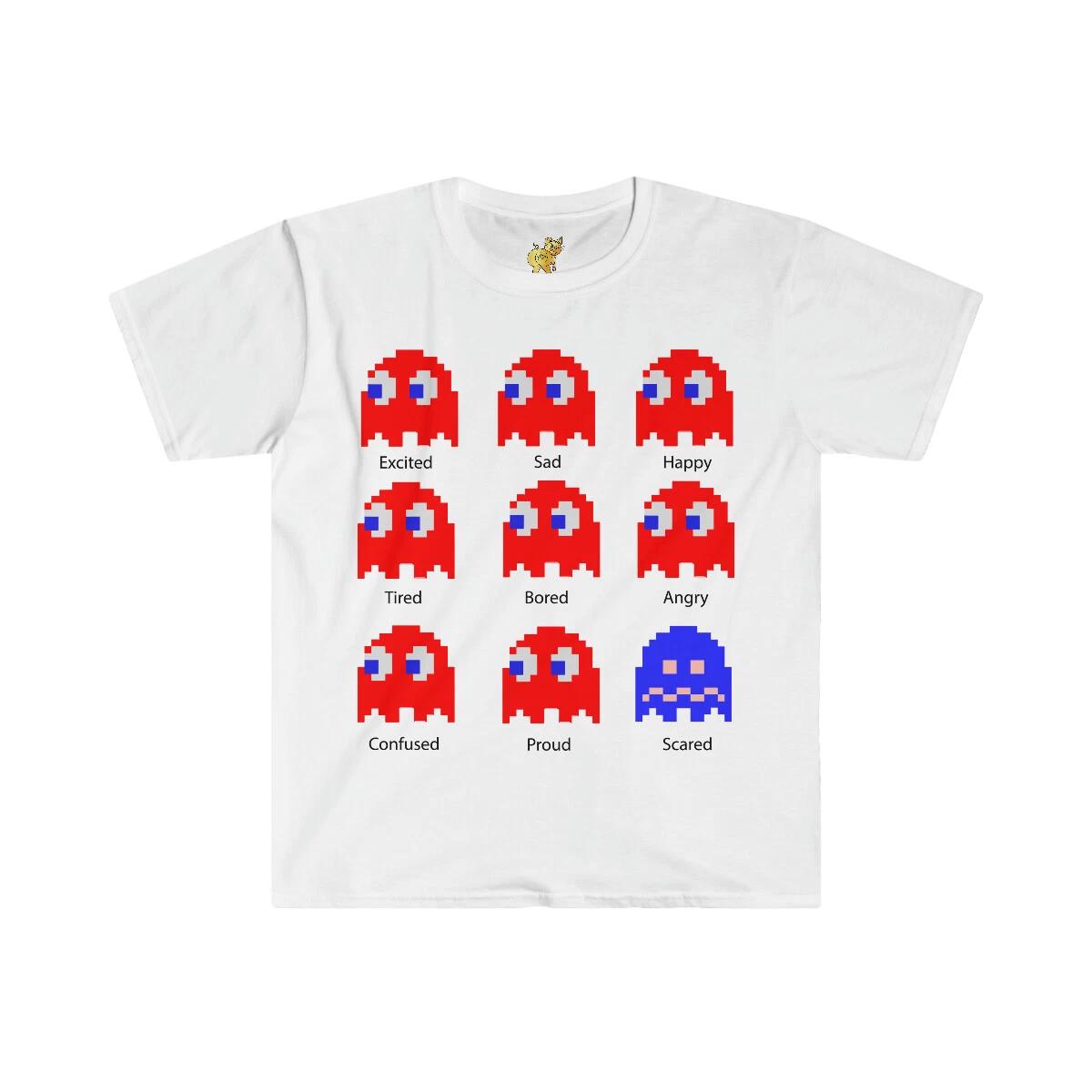 Pac-Man Ghost Emotions T-Shirt 2XL