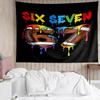 67 Print Tapestry, Backdrop, Easy Setup, Ideal for Bedroom, Office & Living Room, with Aesthetic Wall Hanging Decor.