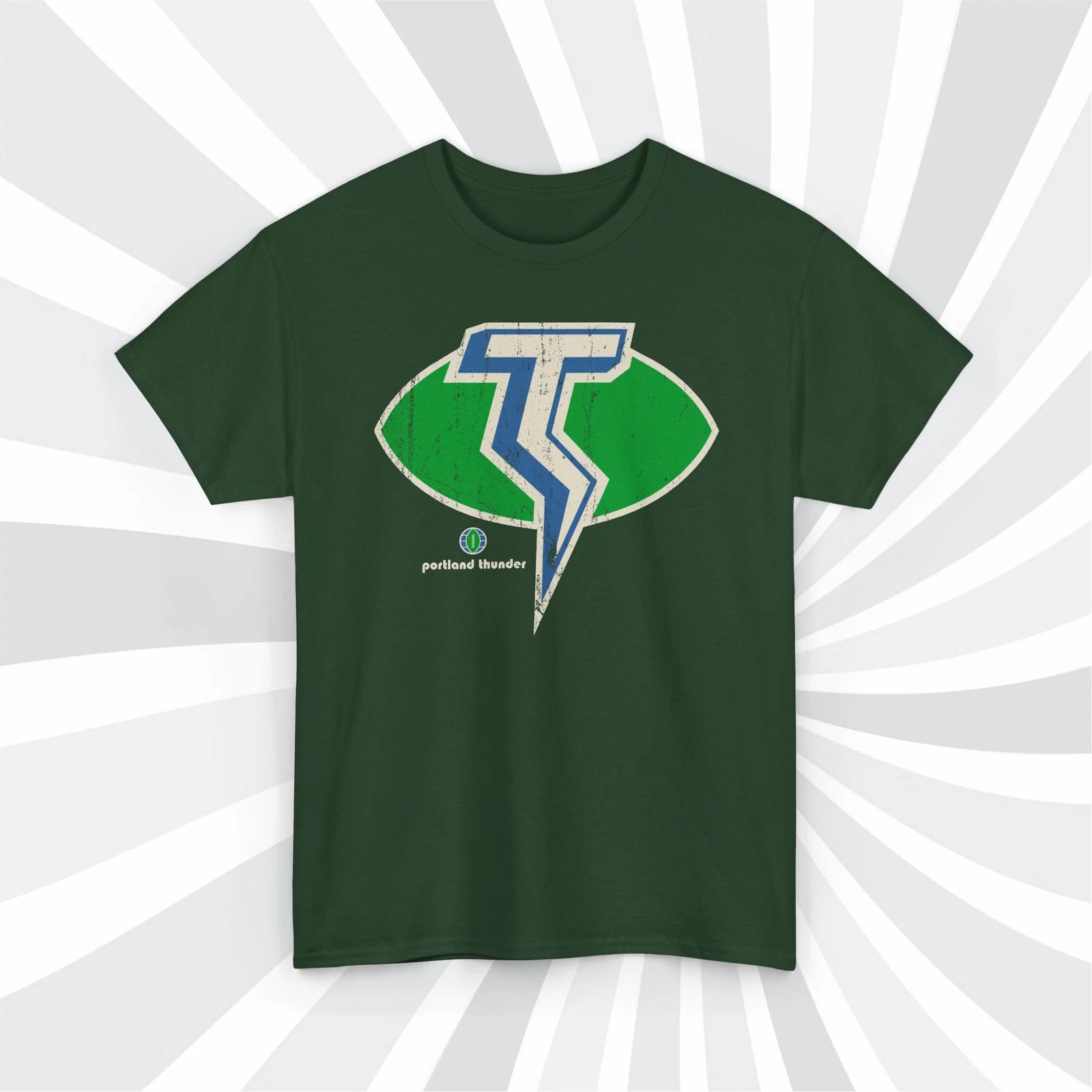 Portland Thunder 1975 WFL Football Grunge Logo T shirt 4XL