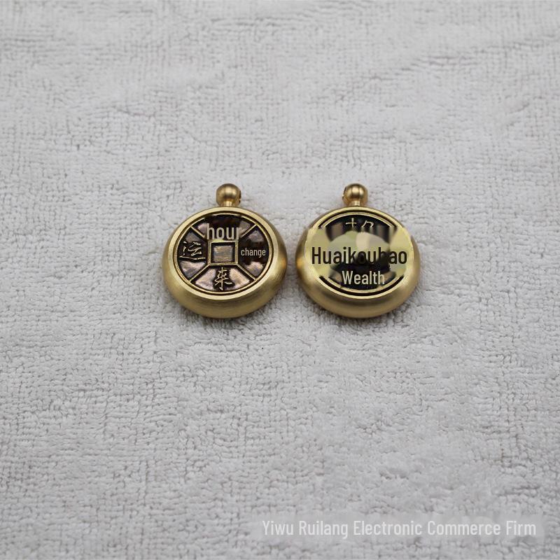 Pure Brass Zodiac Gyroscope Keychain Ornament