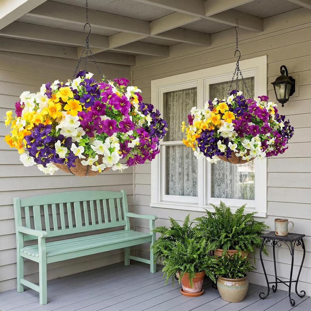 Simulated Flower Basket Decoration Flower Basket Spring Simulated Flower Decoration