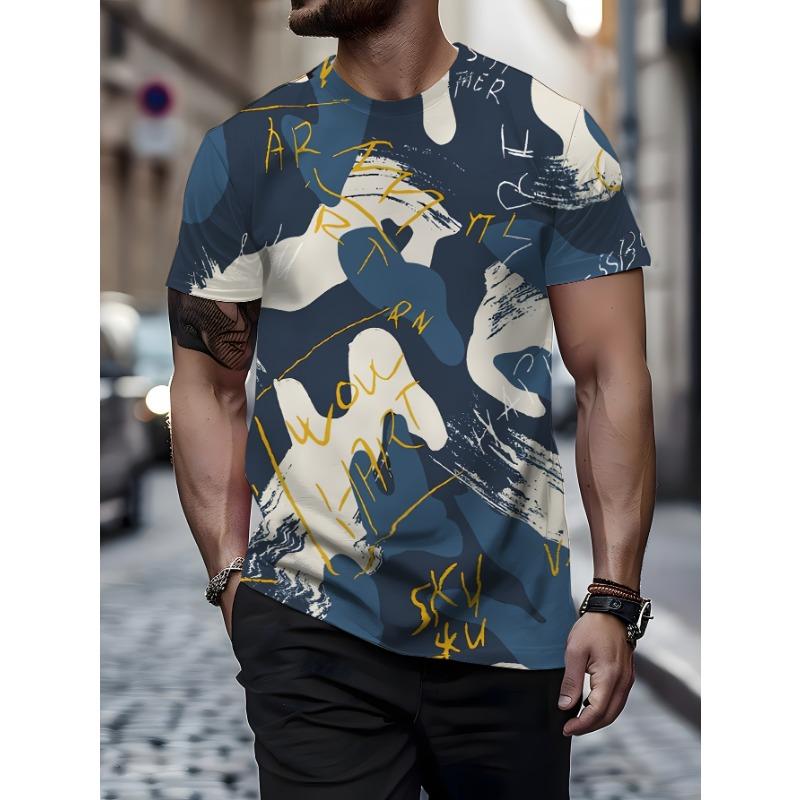 I Wish Men Large Size 3D Printed T-Shirt, Vivid Crew Neck and Short Sleeves S