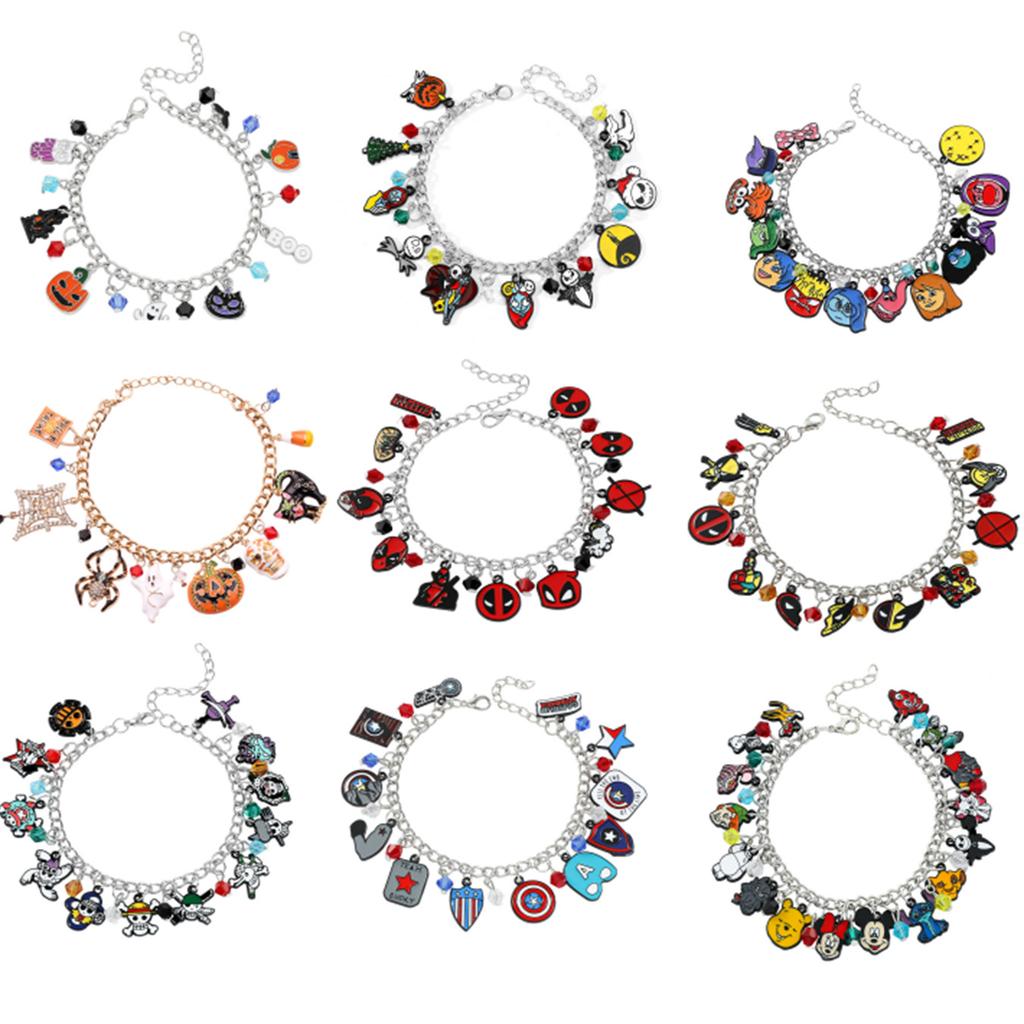 Halloween Anime Cartoon Theme Adjustable Superhero Character Bracelet Accessory
