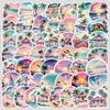 50 Pieces of Cute Beach Series Graffiti Stickers, Creative Cartoon Stickers, Waterproof Decorative Stickers for Computers