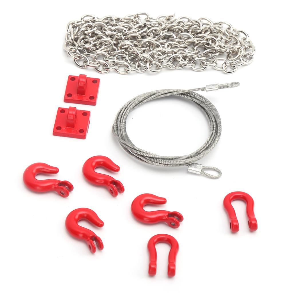 Metal Trailer Hook Tow Chain Shackle Bracket for 1 10 RC Crawler RC Model Cars Parts