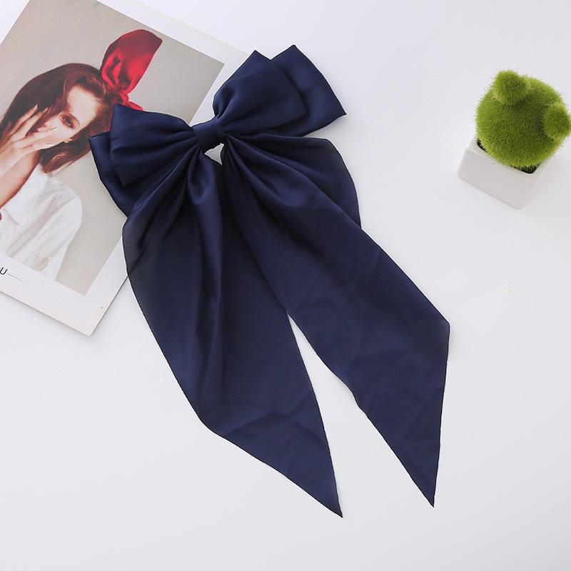 Red Bow Hair Clip Ribbon – European & American JK Style Duckbill & Spring Back Clip