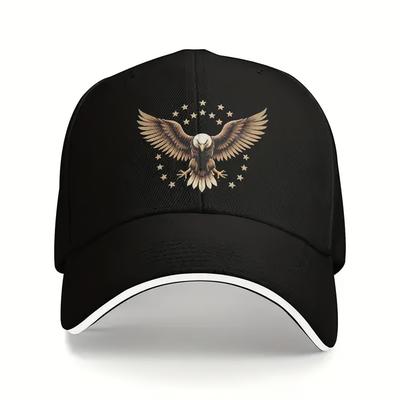 Eagle Stars Baseball Cap Men Women Polyester Breathable Retro Casual Adjustable Snapback Outdoor Hat