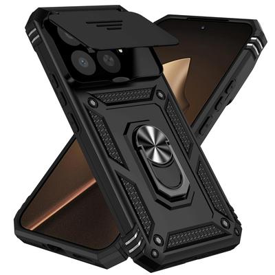 Schutzhülle für Xiaomi 15T Pro, magnetischer Ringständer fürs Auto, verschiebbare Kameralinse, Militärstandard-Schutzhülle für Xiaomi 14T Pro und 13T Pro.