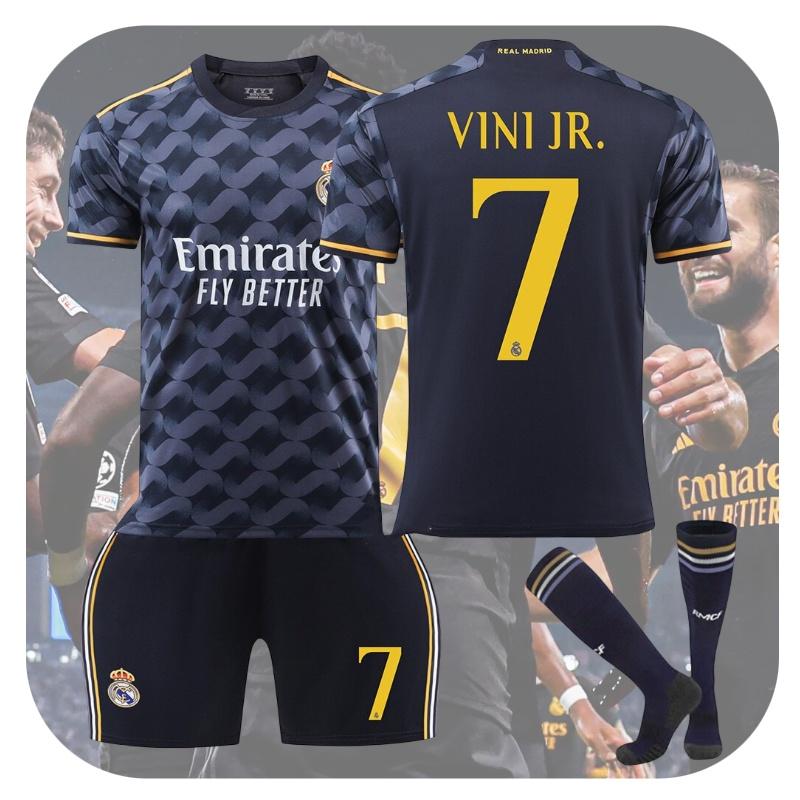 Season Real 2324 Madrid Number 7 Vini Jr Kid Adult Soccer Jersey Apparel Sports