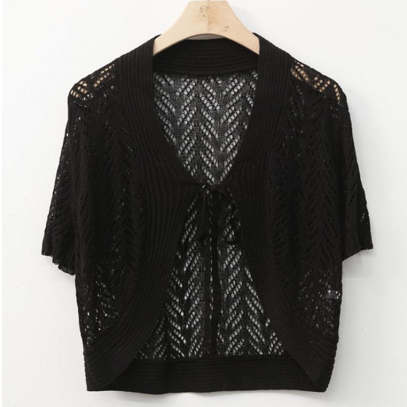 Shop Women S Bolero Punching Short Sleeve Knit Cardigan Ivory Dgb Wcd 2374
