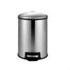 Foot Pedal Operated Stainless Steel Trash Bin with Slow Close Lid and Lid Stay at 90 Degrees B03E