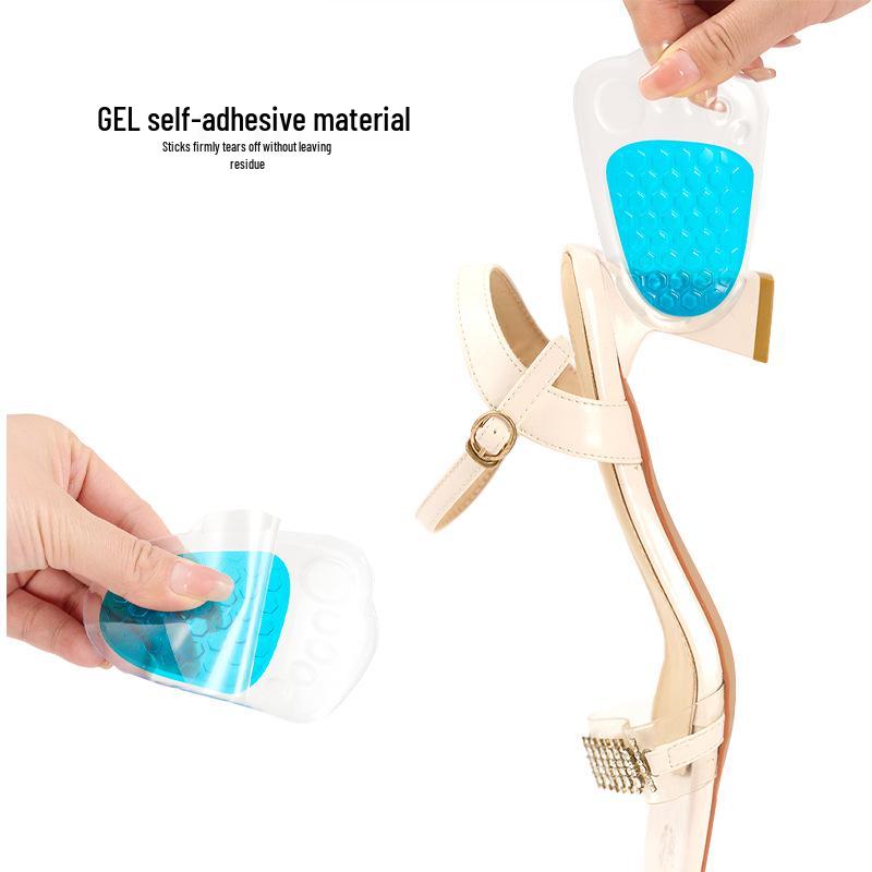 Anti-Slip High Heel Front Sole Pad for Pain Relief - Thickened, Self-Adhesive, Invisible, Half-Size Sandal Pad