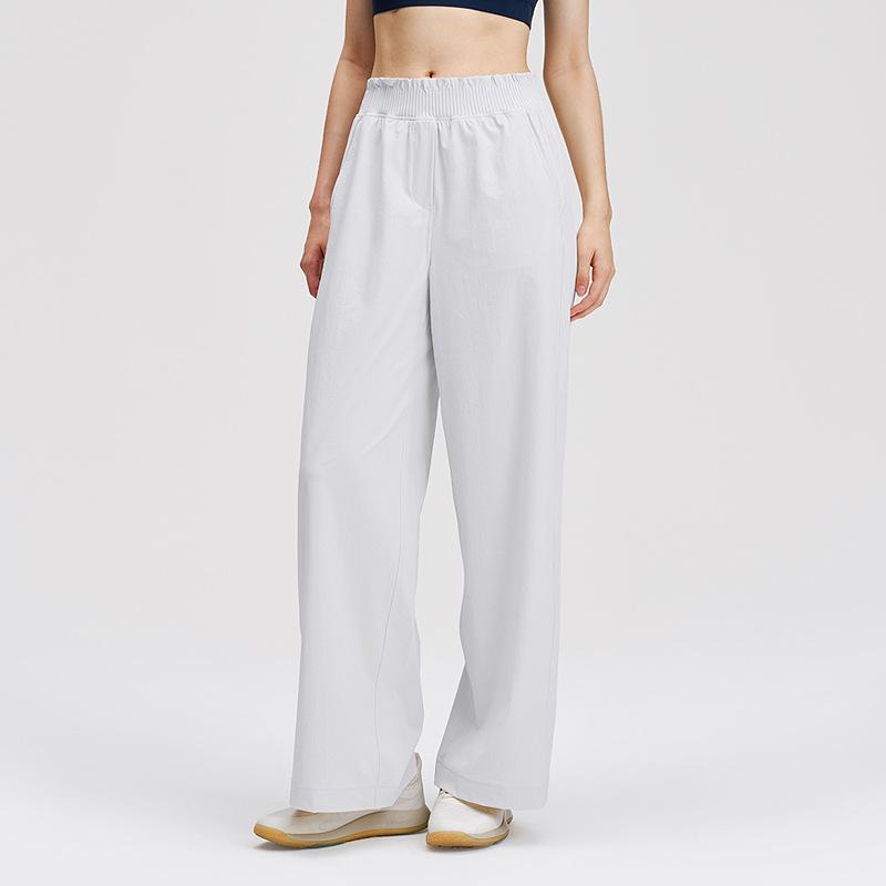 Lulu Damen Schlankmachende Schnelltrocknende High-Waist Wide-Leg Yoga- und Laufschweißhosen