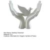 Figurina Piccione Bianco della Pace Mani che Tengono Statua di Piccione Ornamento da Tavolo Stampato 3D