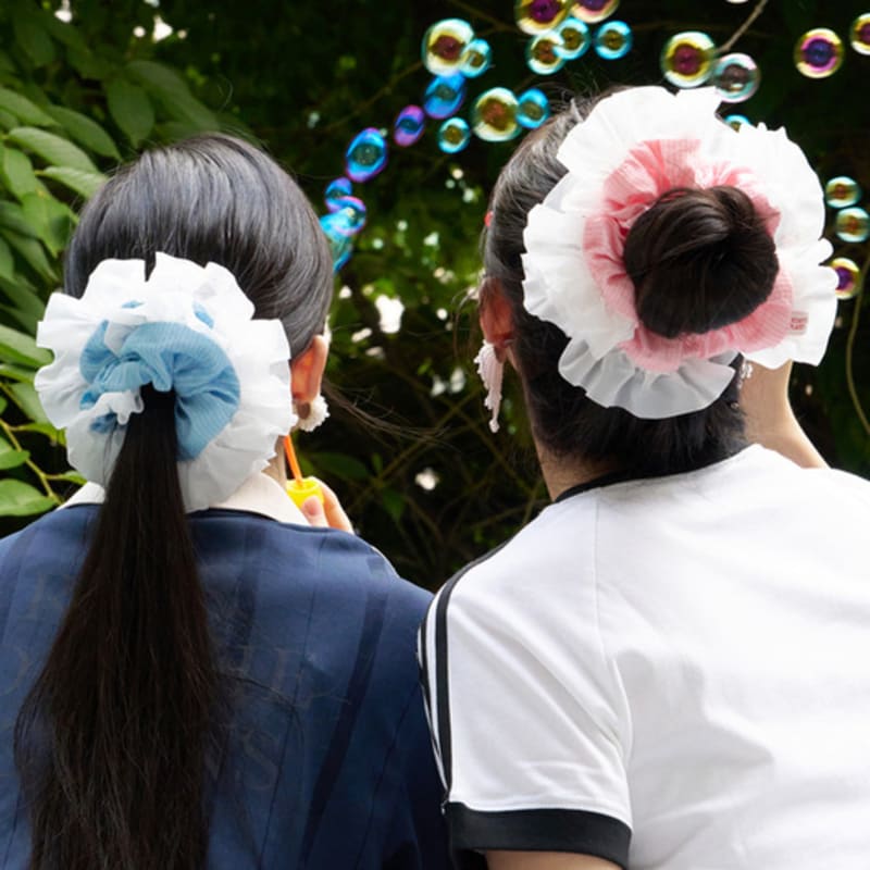 

ФАНТАСТИЧЕСКАЯ ПЛАНЕТА оборка полоска резинка для волос (2colors) SKY