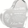 Acrylic Heart-Shaped Gifts Decor Sign For Girlfriend Mother and Friend Birthday Christmas Mothers Day and Valentine's Day Gifts