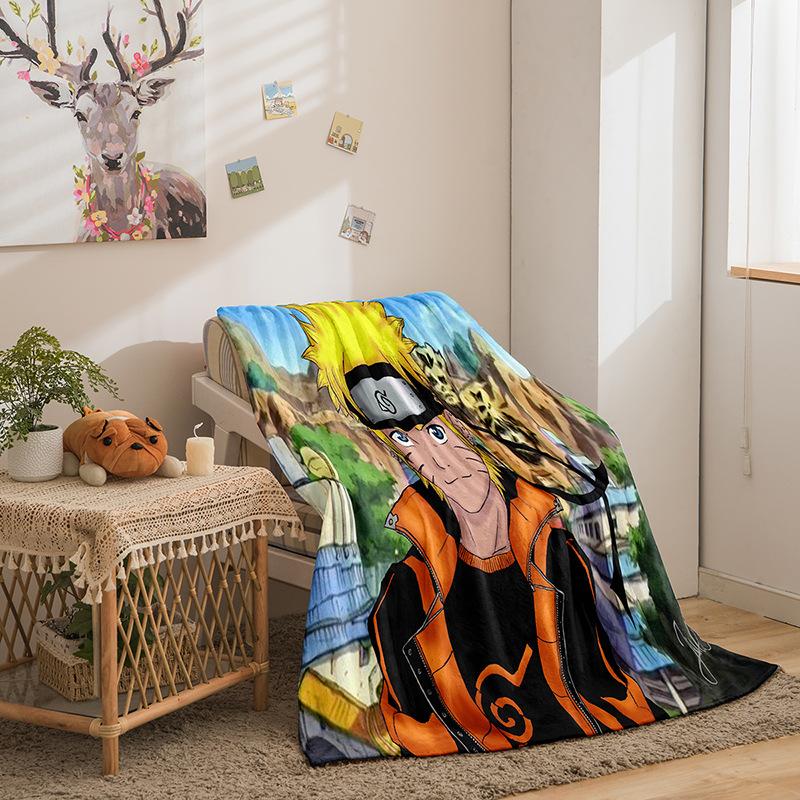 Cartoon Day Man Series Flannel Blanket 2D Printed Sofa Blanket Thickened Blanket
