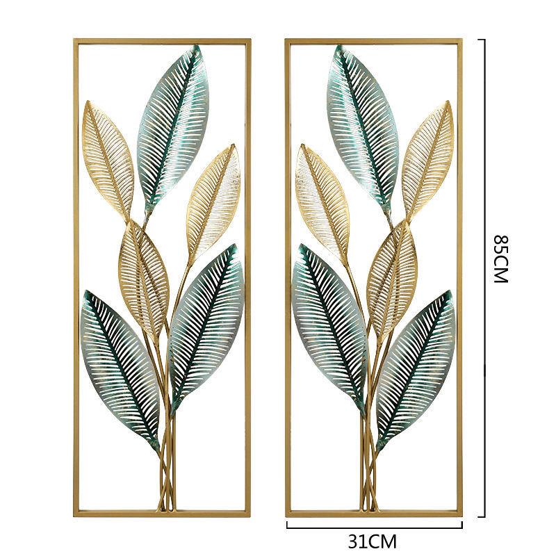 Nordic Wrought Iron Plants Flowers Wall Sticker Decoration Home Room TV Background Accessories Office Hotel Wall Murals Items