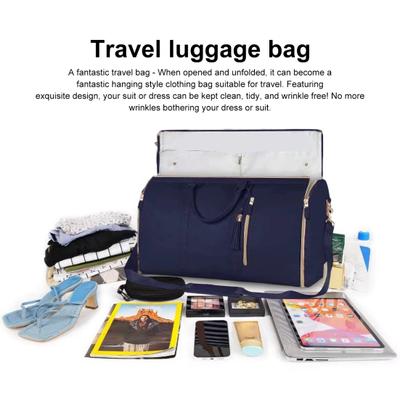 Borsa da viaggio grande con manico, chiusura a cerniera, impermeabile, antigraffio, per abiti