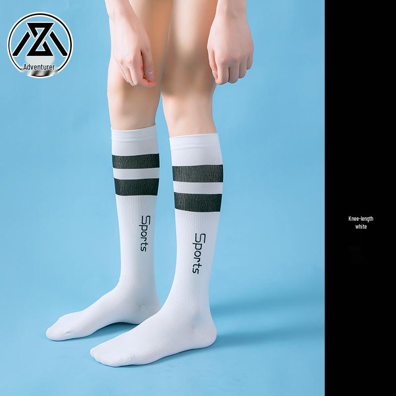 

Over-the-Knee Compression Socks for Yoga, Aerobics, and Running - Stylish Two-Bar Design X075 Compression Style