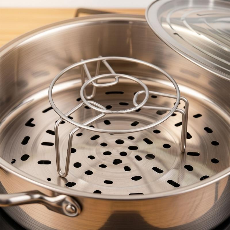 Premium Metal Cooking Rack For Steam Cooking Heatproof Design Protects Countertops From Scorching