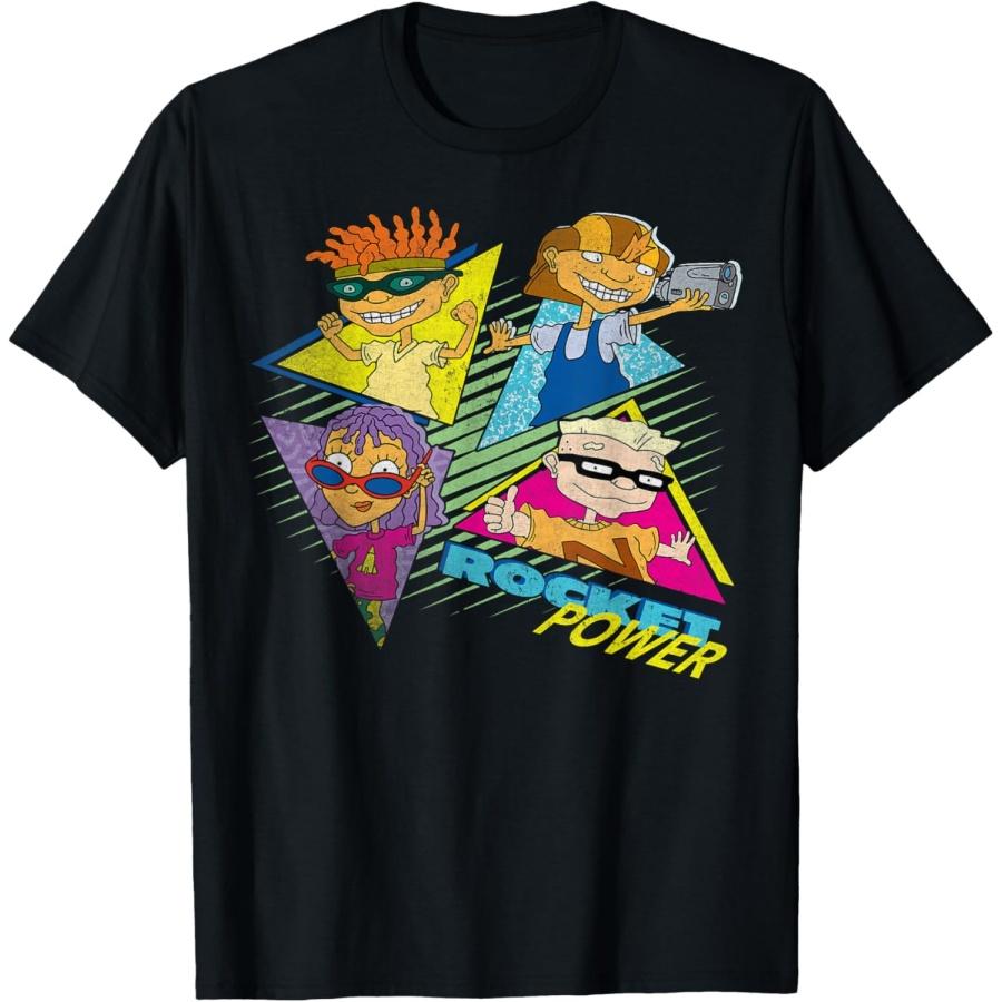 Nickelodeon Rocket Power Character Group Retro T-Shirt T-Shirt XXXXXL чёрный