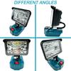 3/5/8 Inch LED Work Light Flashlight For Makita 18V Li-ion Battery Handheld Spotlight WIth Switch Night Lighting Tools