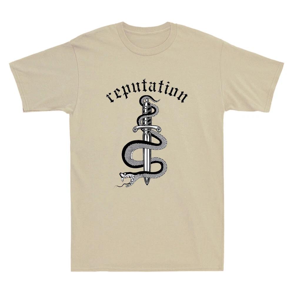 Snake Reputation In The World Horror Snake With Sword Meme Vintage Men s T-Shirt M