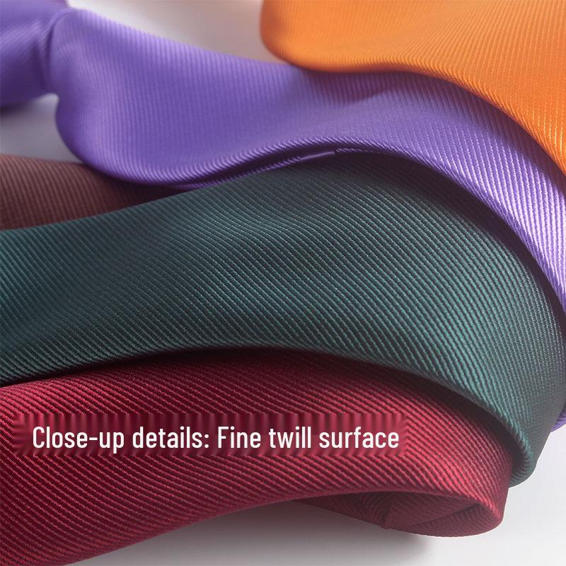 Korean Style No-Tie Lazy Insert Buckle Short Solid Color Tie for Girls - Black, Wine Red, Dark Green