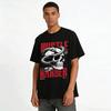 Vintage Totenkopf Doppel Schlangenprint T-Shirt Hustle Harder Streetwear Oberteil Reines Baumwoll-T-Shirt