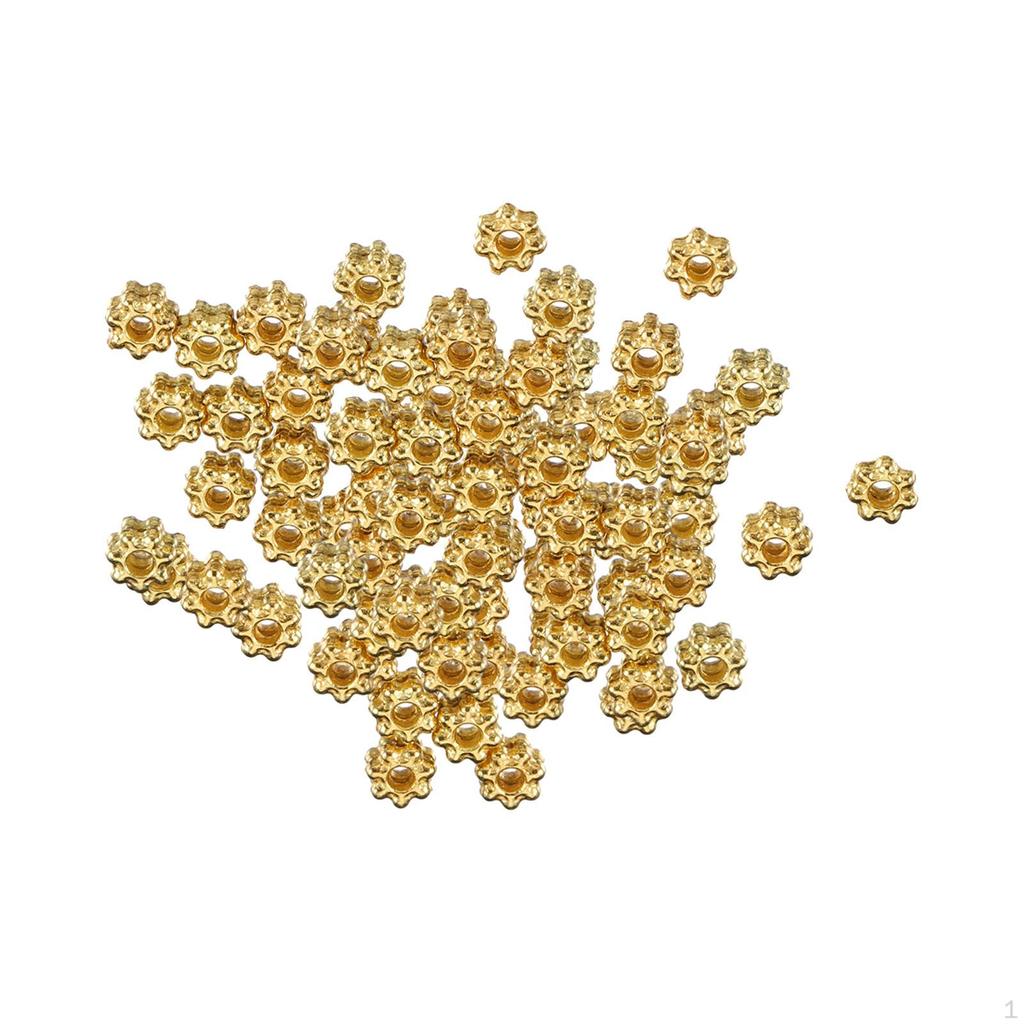 200-Piece Snowflake Spacer Beads Assortment for DIY Jewelry Making and Crafts