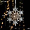 Acrylic Ice Crystal Christmas Tree Pendant Transparent Angel Elk Bells Xmas Tree Hanging for Noel Home Decora 2025New Year Party