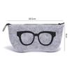 1pc Unisex Felt Glasses Bag Portable Glasses Storage Bag Travel Sunglasses Eyeglass Organizer Pencil Case Makeup Bag with Zipper