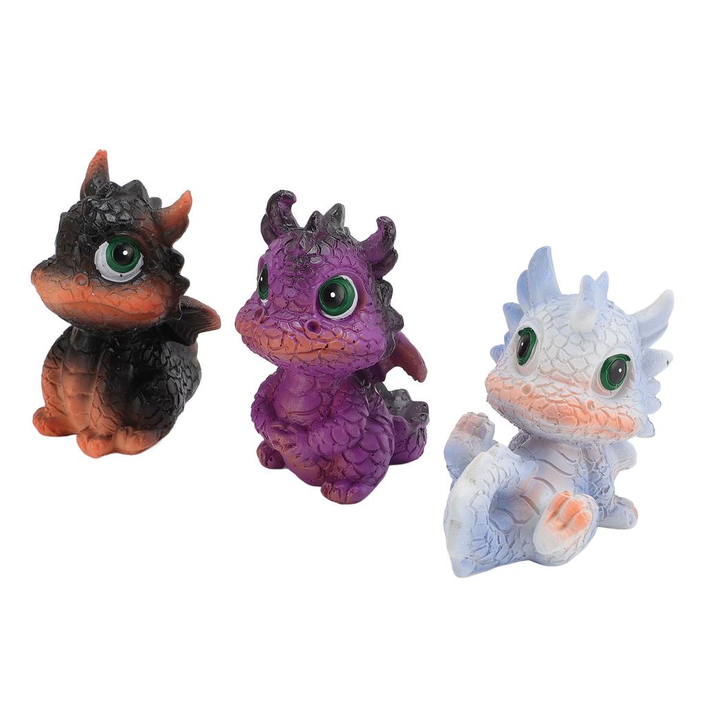 Baby Dragon Figure Resin Multifunctional Cartoon Baby Dragon Model Figure for Office Garden