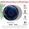 2D Flat Aluminum Sign, Blue Crystal Slice Art Pendant, Bedroom Wall Hanging, Living Room Decoration, Office Decoration, Birthday, New Year, Christmas