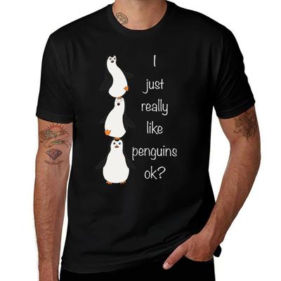 I Just Really Like Penguins Ok Cute Tshirt Festival Short Sleeve Tshirt