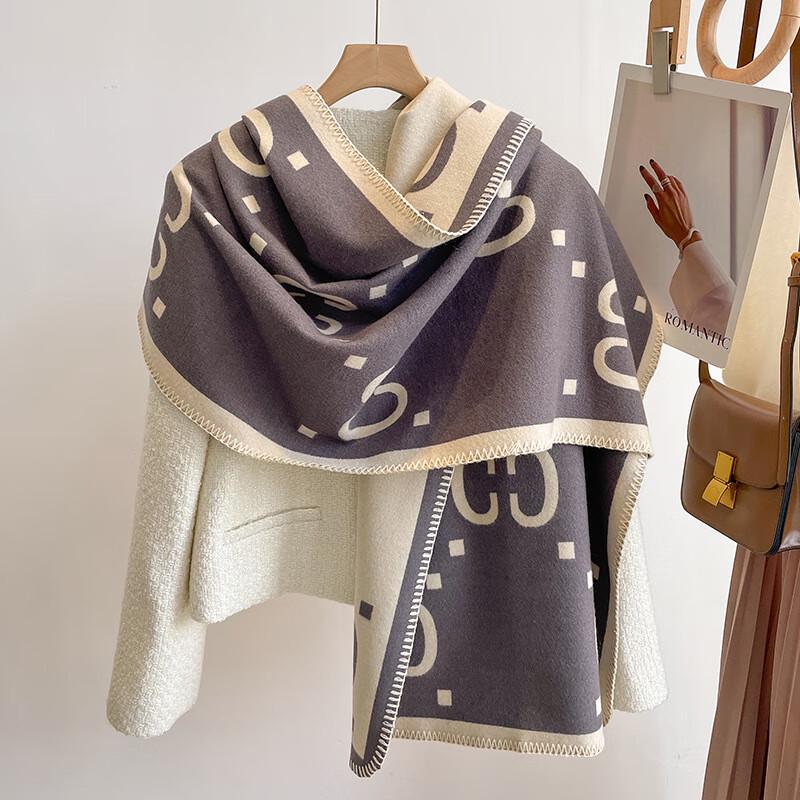 Liangsu Double-Sided Faux Cashmere Scarf Shawl