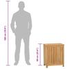 Laundry Basket 50 x 35 x 60 cm Solid Teak Wood