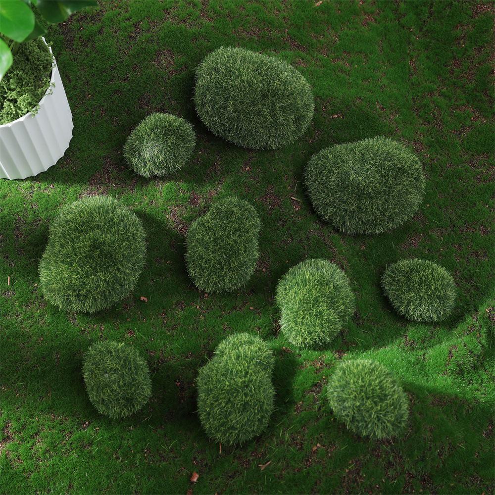 Cross-Border Fake Moss Green Algae Stone Ball for Aquatic Plant Landscaping
