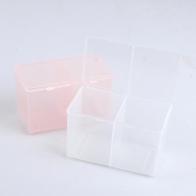 İkiz Kuyu Boş Izgaralar Taşınabilir Saklama Kutusu Silme Pedleri Pamuklu Çubukla Kabı