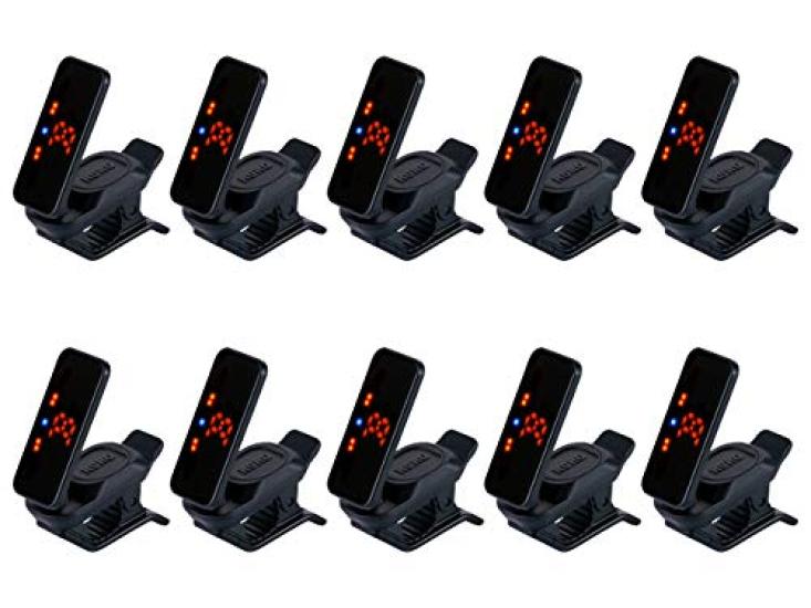 KORG Pitchclip 2+ Clip-on Tuners, Black, PC-2+, Pack of 10