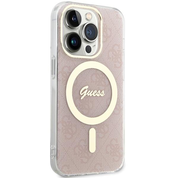Guess Guhmp15Lh4Stp Iphone 15 Pro 6.1Rózowy/Pink Hardcase Iml 4G Magsafe