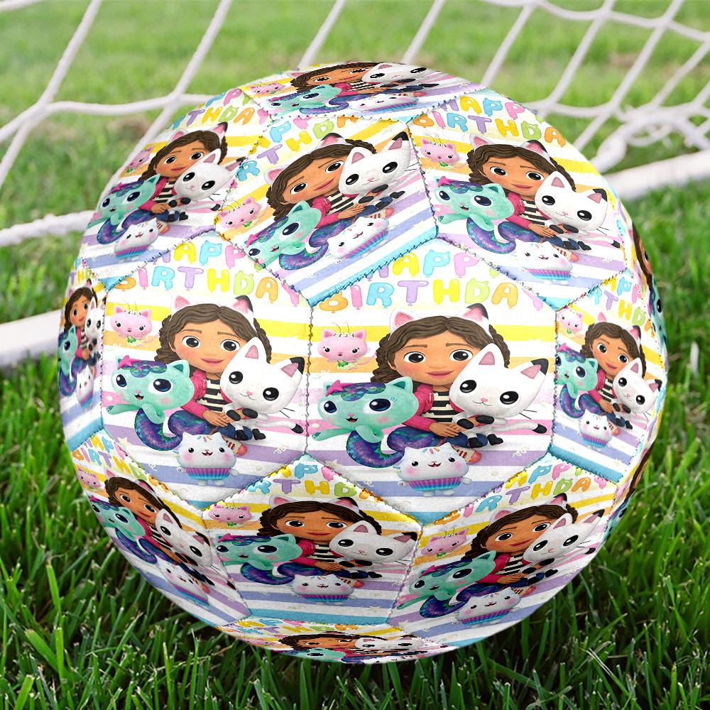 Gabby’s Dollhouse Theme Size 5 Soccer Ball, Suitable for Both Indoor and Outdoor Matches, a Gift Suitable for Everyone.