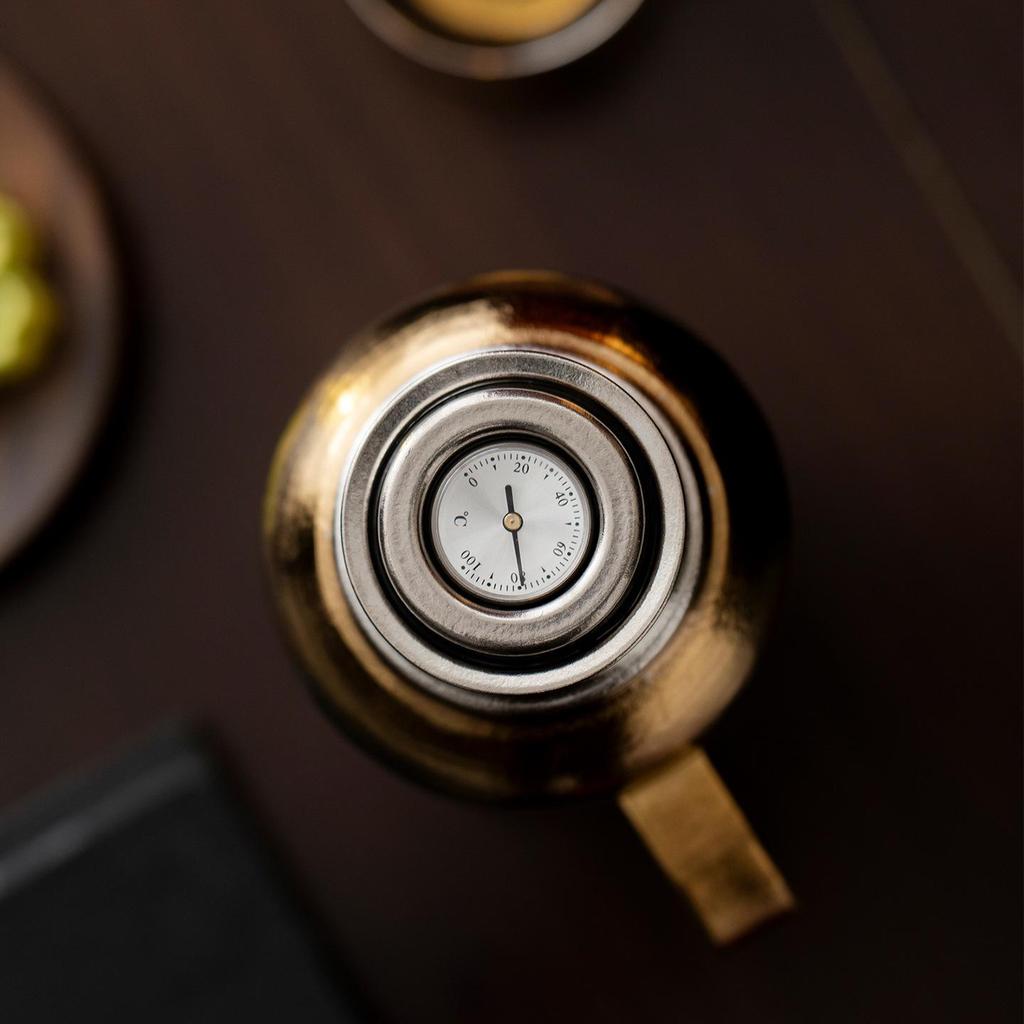 Mo Ji Luxury Titanium Teapot Watch Display Thermos - Portable & High-Grade.