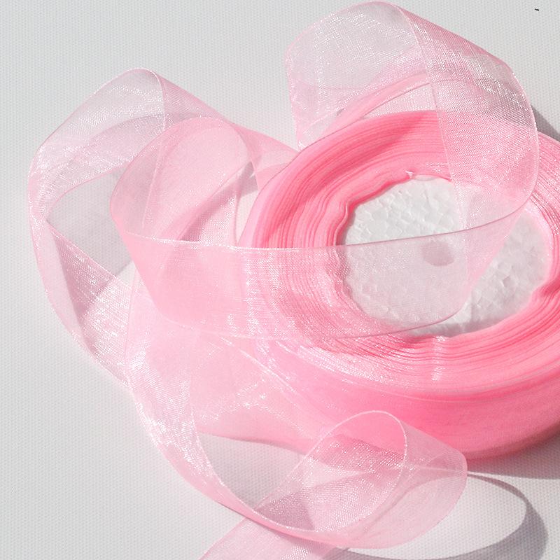 Handmade Hair Tie DIY Gift Packaging Materials Flower Ribbon Chiffon Ribbon Organza Silk Colorful Ribbon Ribbon Bow DIY Flower Handmade