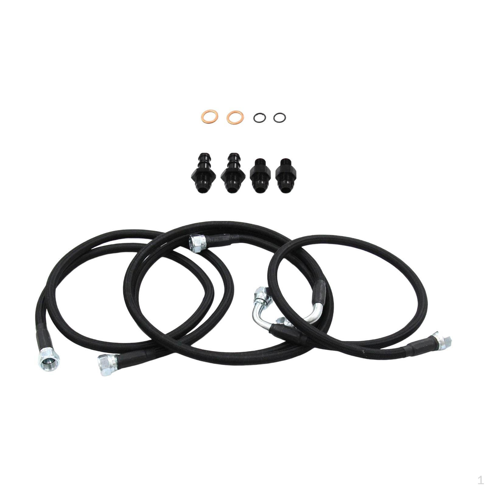 

Transmission Cooler Hoses Lines Replacement Parts Durable Professional with Adapters Easy to Install